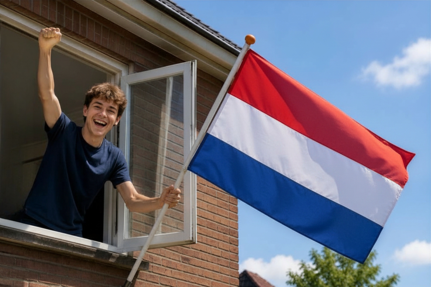 Geslaagd vlag uit cadeau