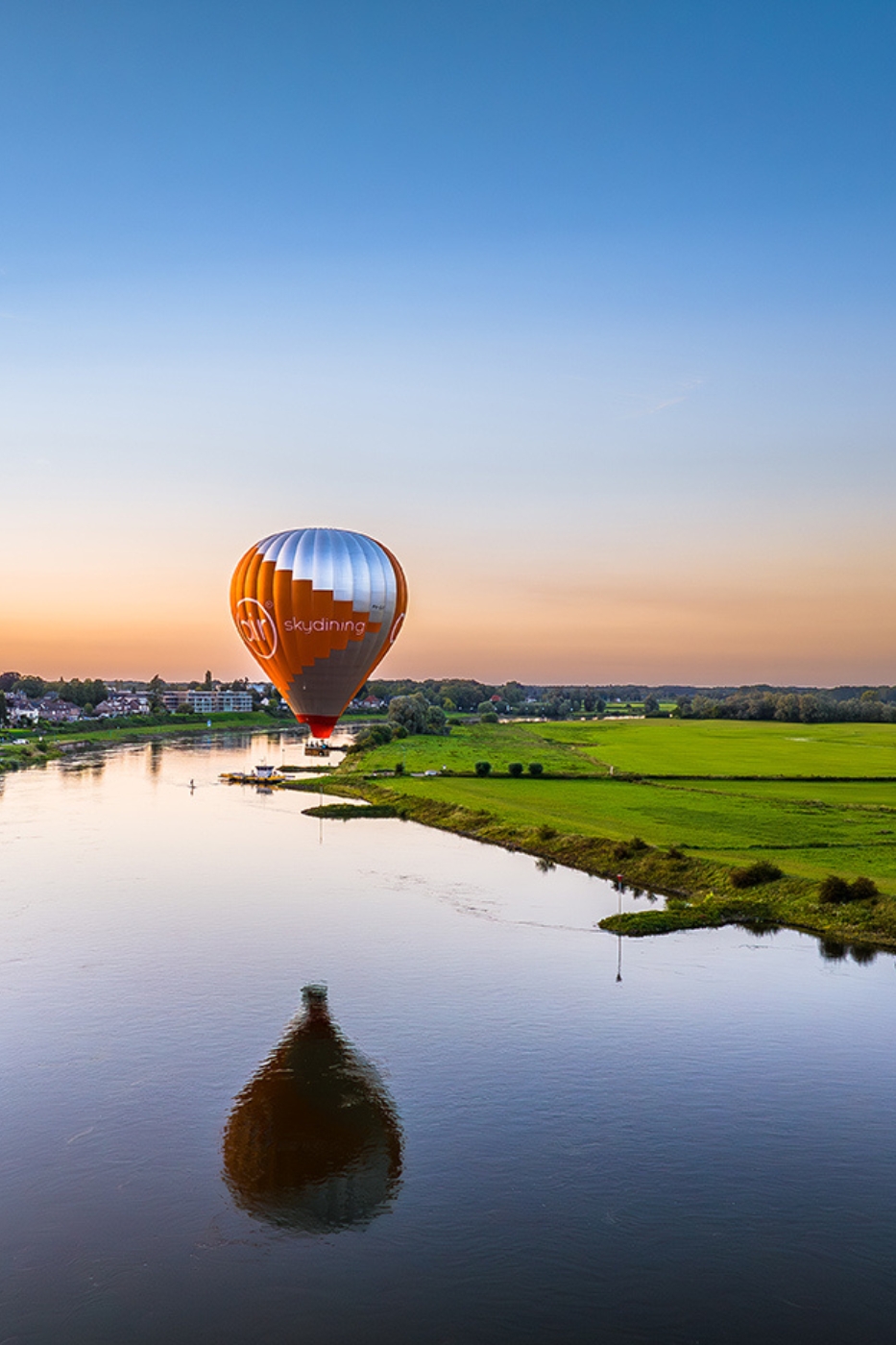 wijn cadeau man diner luchtballon