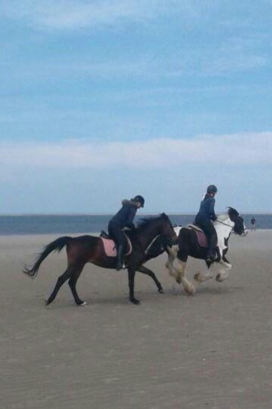 Paardrijden op het strand
