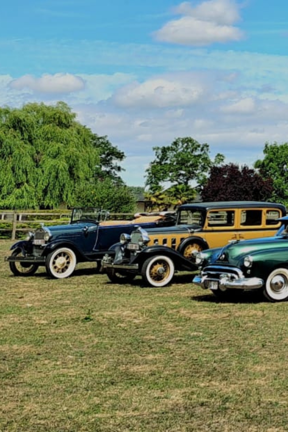 Rondrit in een oldtimer