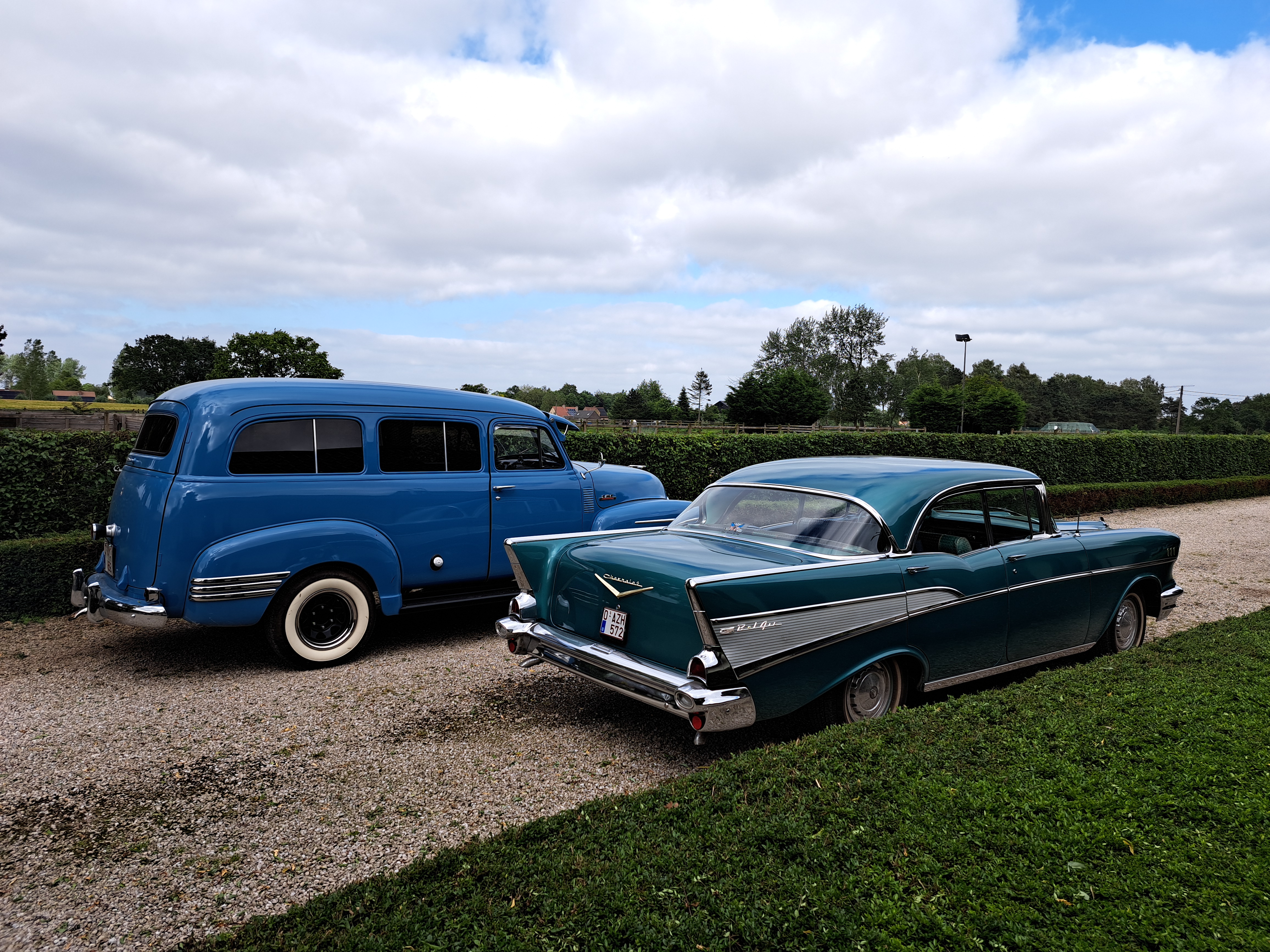 Rondrit in een oldtimer