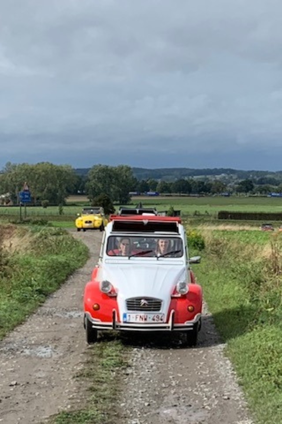 Toeren in een 2cv