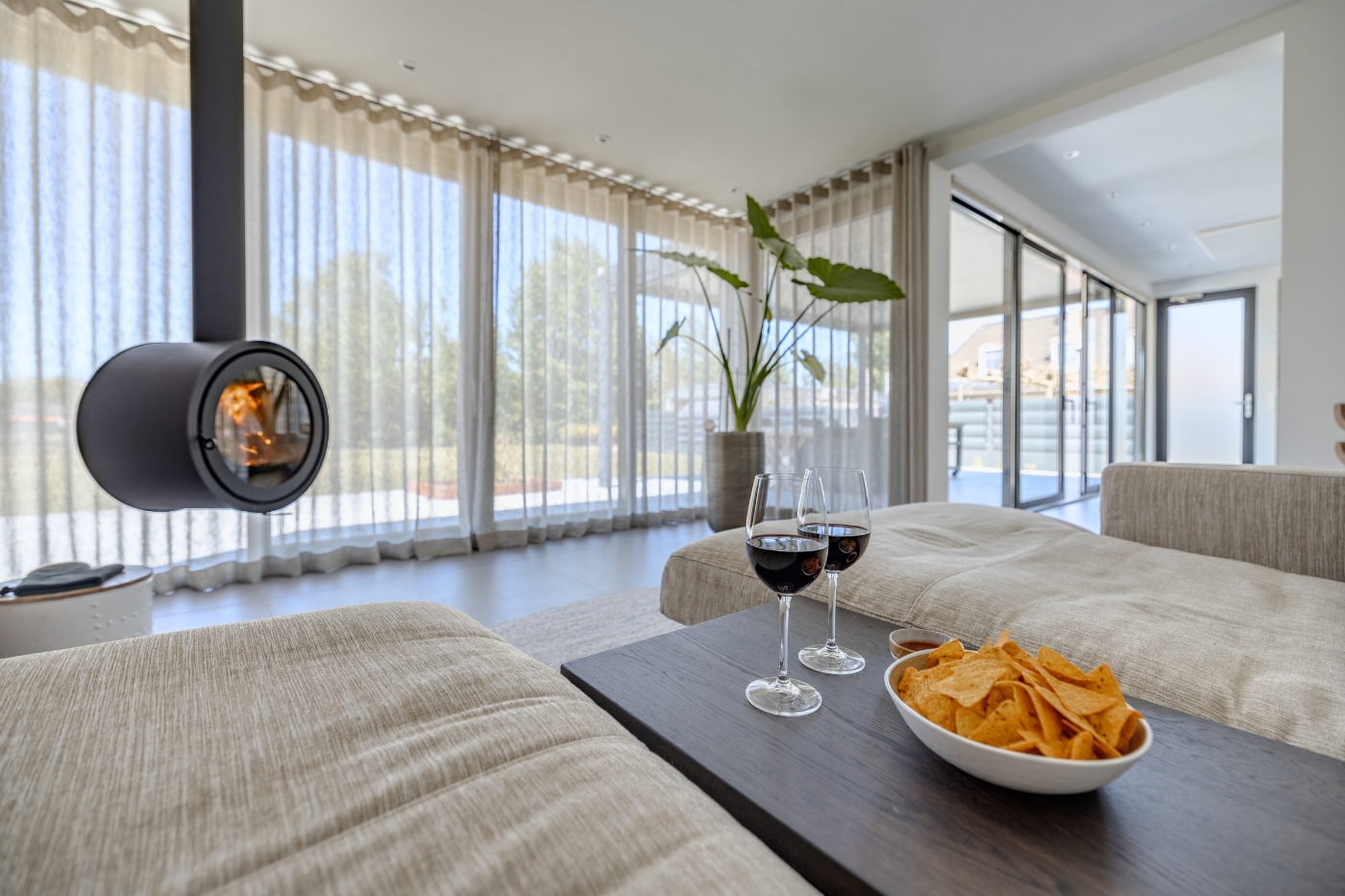 b&b wellness met bioscoop uitzicht woonkamer cadeau
