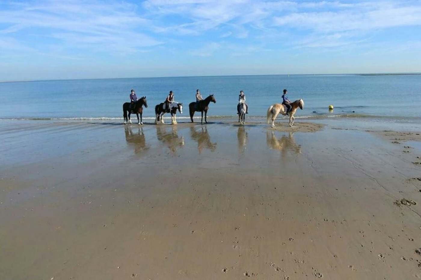 Paardrijden op het strand