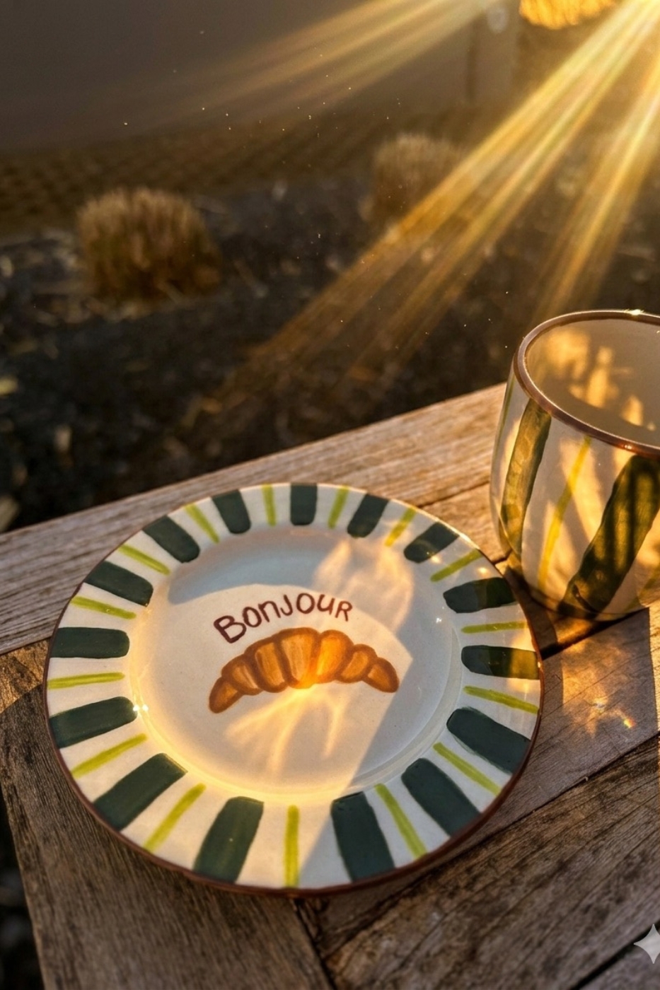 Bord pottery painting cadeau
