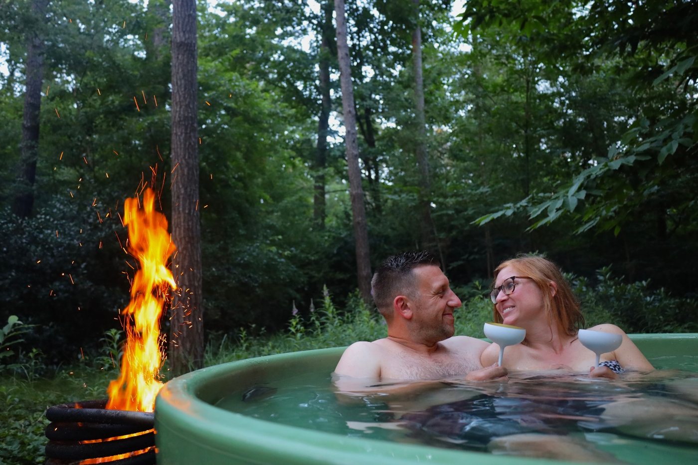 prive sauna in het bos
