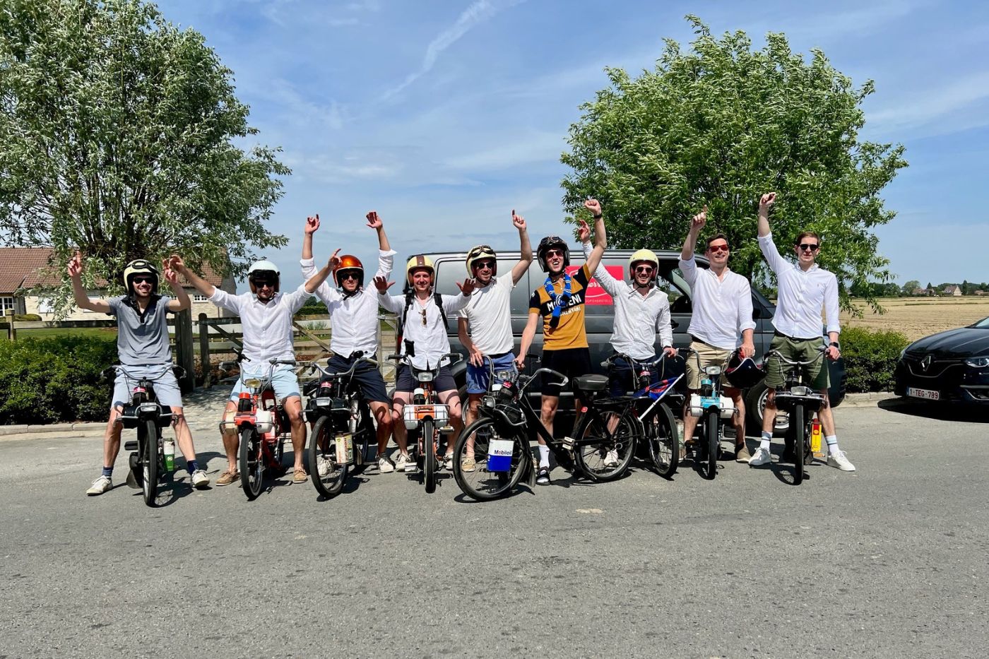 Toeren op een solex