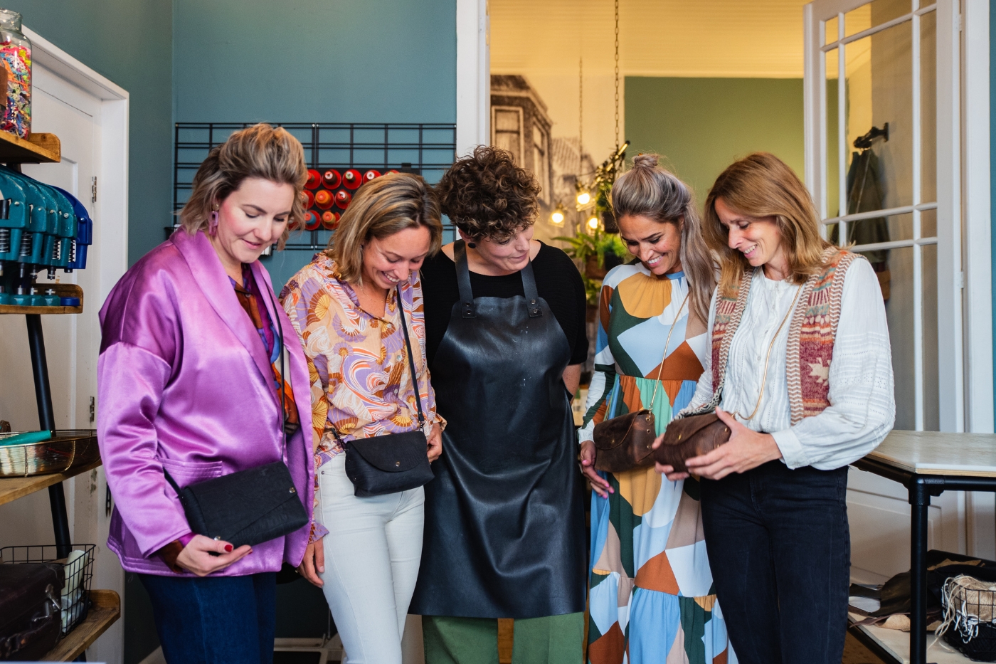 resultaat workshop leren clutch maken cadeau