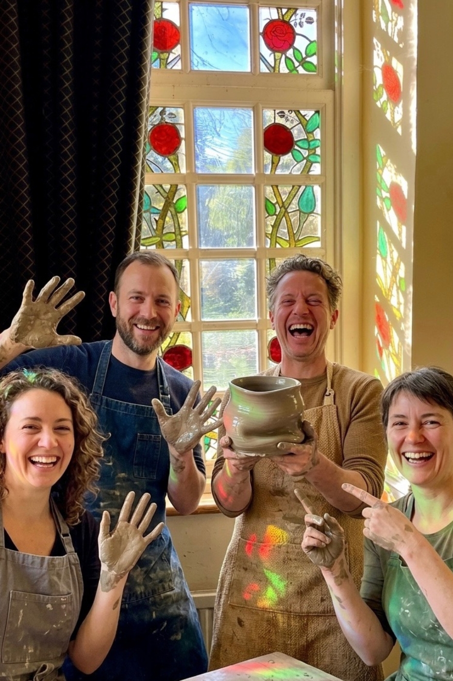 Mensen workshop pottenbakken cadeau