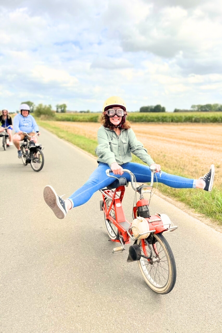 Toeren op een solex