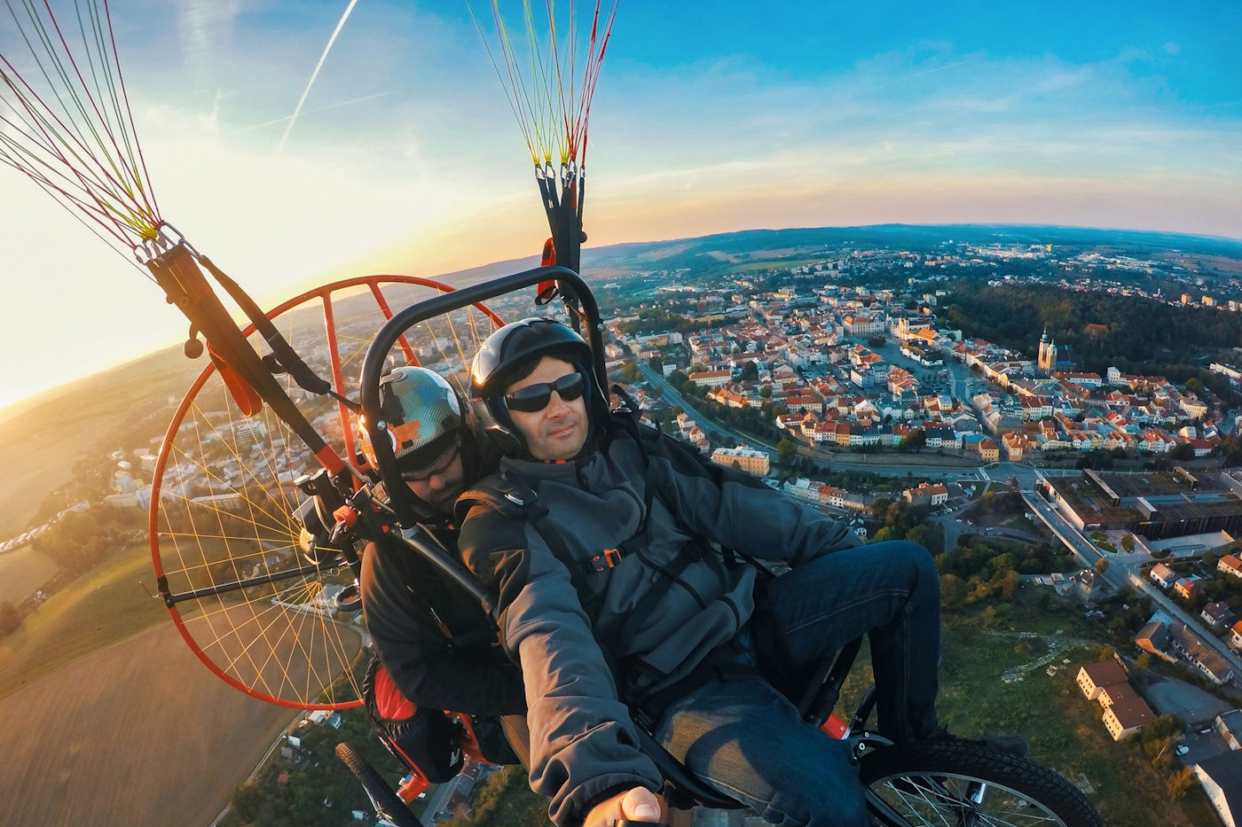 initatievlucht met een paramotor cadeau