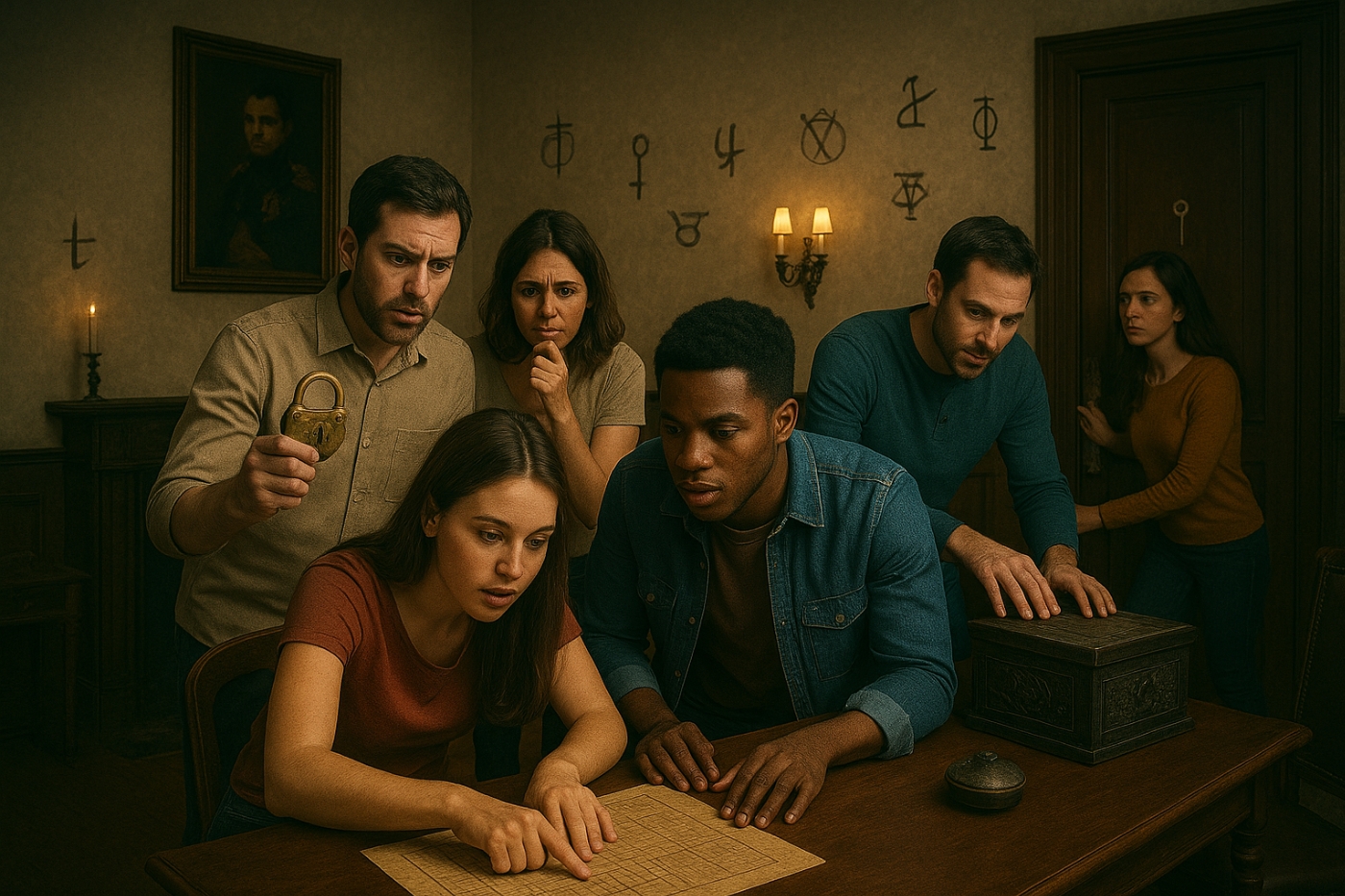 spanning groep puzzel escape room cadeau