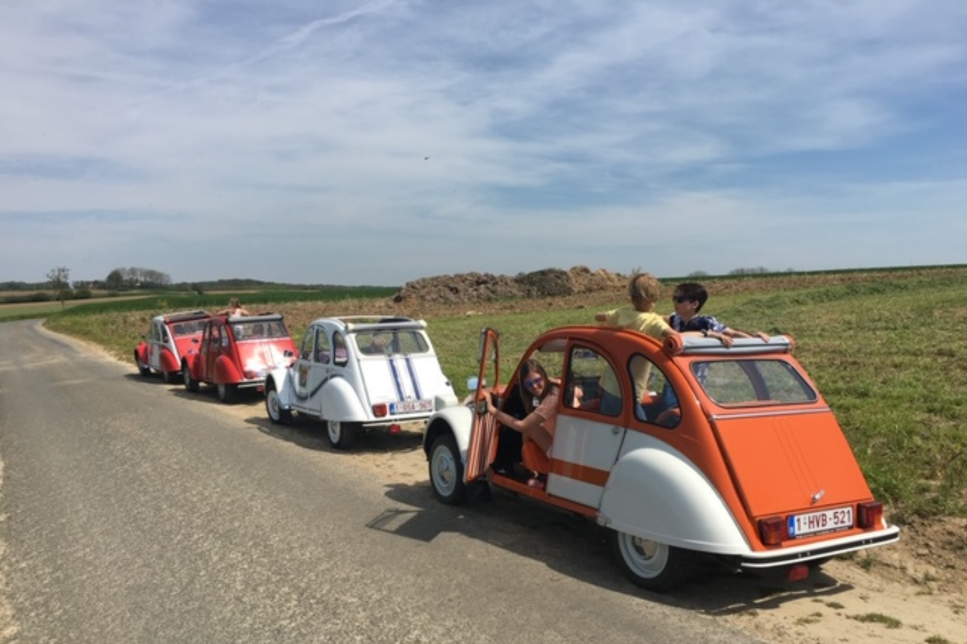 Toeren in een 2cv