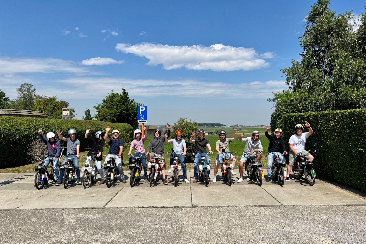 Toeren op een solex