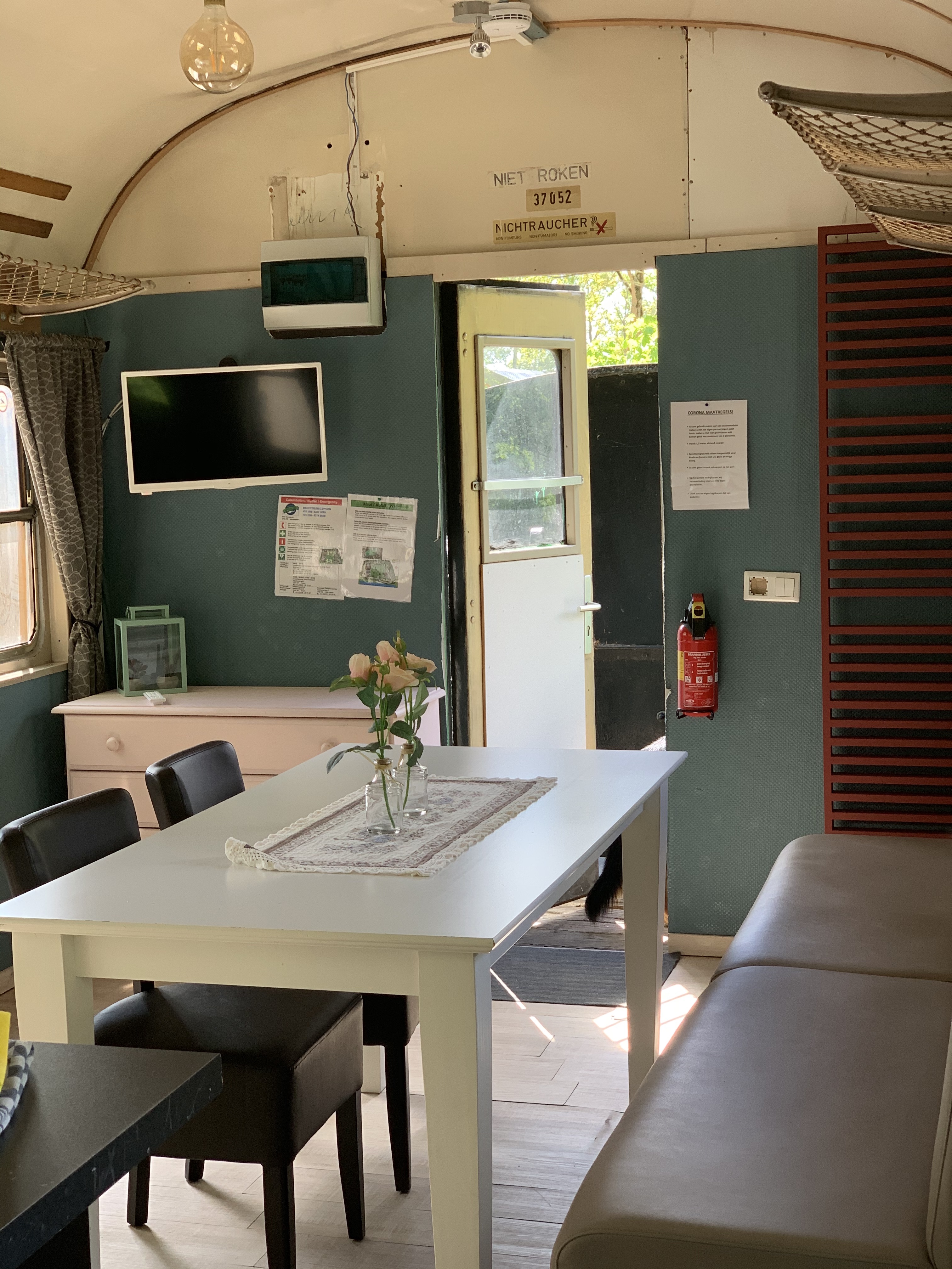Slapen in een oude treinwagon